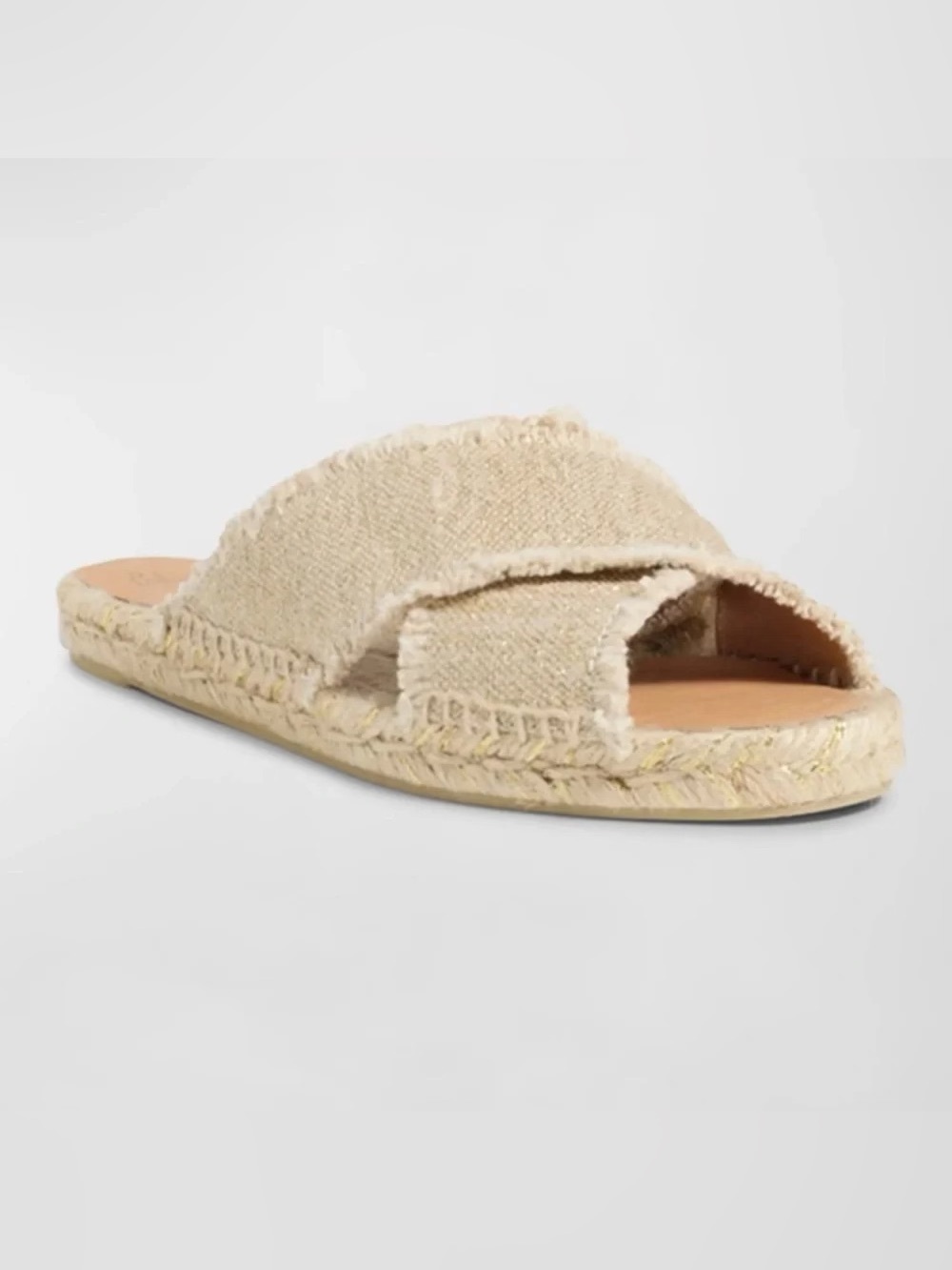 Castaner Palmera Linen Crisscross Slide Espadrilles Size 38